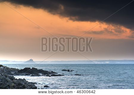 St Michael's Mount Bay Marazion sunrise táj
