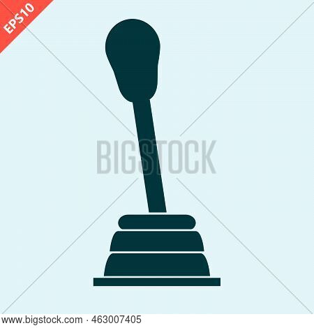 Gear Stick Vector Icon Logo Design Flat Modern Isolated Illustration