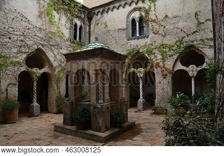 Detail Of Villa Cimbrone In Ravello, Italy. High Quality Photo