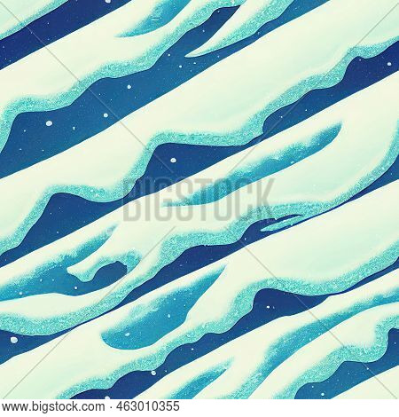 Winter Scene, A Lot Of Snowlines, Art