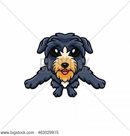 Vector Illustration Of Cute Deer Hound Dog Cartoon