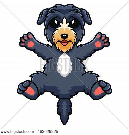 Vector Illustration Of Cute Deer Hound Dog Cartoon