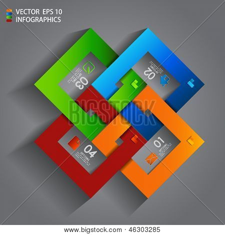 vector paper progress steps for tutorial