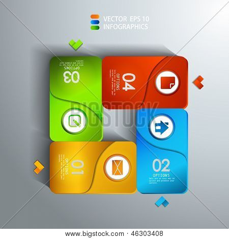 vector paper progress steps for tutorial