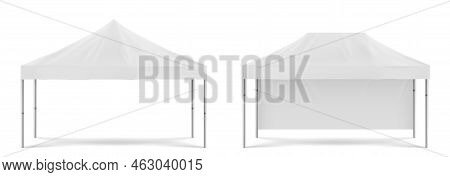 White Folding Promotion Tent, Outdoor Mobile Marquee For Party On Beach Or In Garden, Marketing Exhi