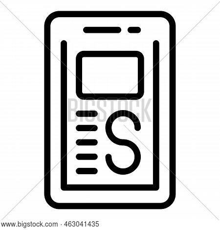 Smartphone Monetize Icon Outline Vector. Data Profit. Database Ad