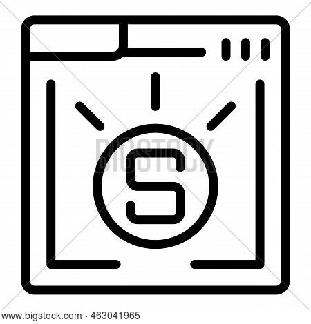 Web Page Lead Icon Outline Vector. Video Monetize. Audience Profit