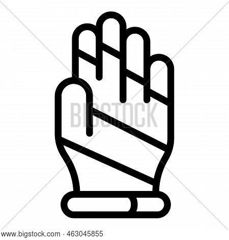 Snow Gloves Icon Outline Vector. Winter Glove. Sport Hand