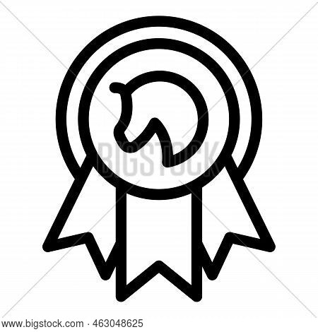 Emblem Race Icon Outline Vector. Horse Derby. Sport Jockey