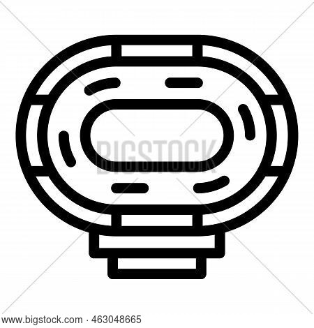 Top View Hippodrome Icon Outline Vector. Race Sport. Run Fast