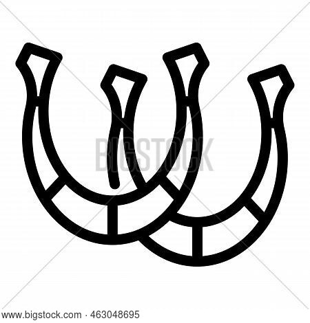 Front Horseshoe Icon Outline Vector. Horse Race. Derby Betting