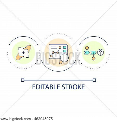 Identify Research Object Loop Concept Icon. Define What To Measure. Solving Problem. Find Mistakes A