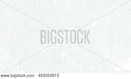 White And Light Grey Bangalore City Area Vector Background Map, Bengaluru Roads And Water Illustrati