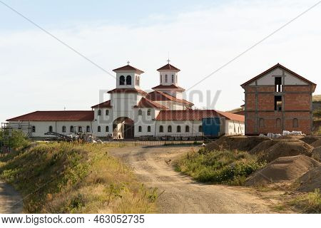 Jijila Commune, Garvan Village, Romania - September 19, 2022: Dinogeteia Monastery Dedicated To The 
