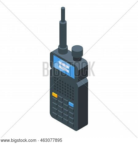 Walkie Talkie Icon Isometric Vector. Truck Machine. Mine Quarry