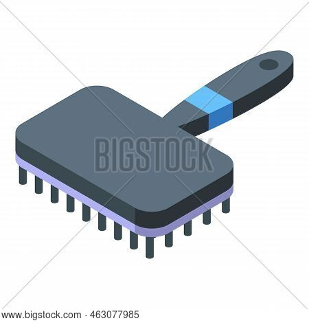 Dog Brush Icon Isometric Vector. Pet Spa. Salon Puppy