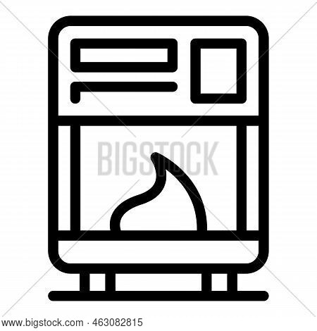 Home Furnace Icon Outline Vector. Stove Heater. Heating Room