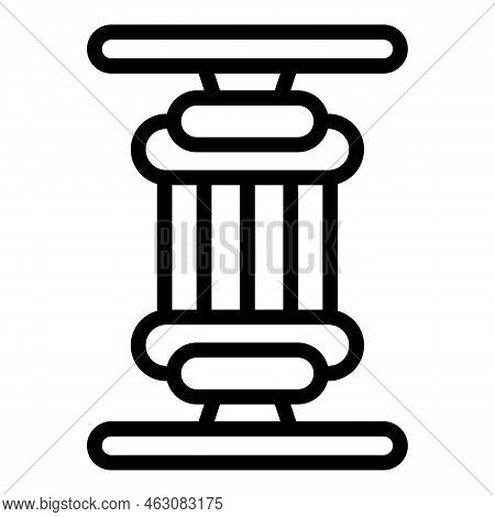 Elastic Espander Icon Outline Vector. Arm Sport. Trainer Activity