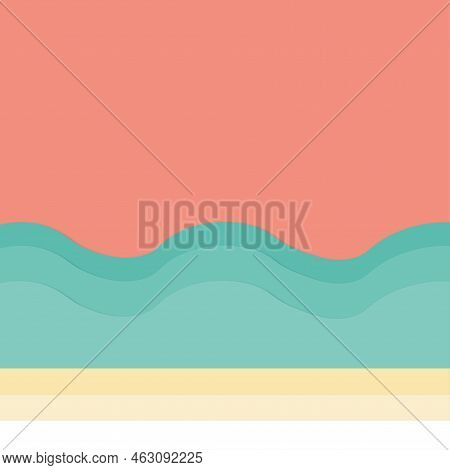 Abstract Background Wave Pattern Blue Orange Background
