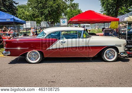 Falcon Heights, Mn - June 18, 2022: High Perspective Side View Of A 1954 Oldsmobile 98 Holiday Hardt