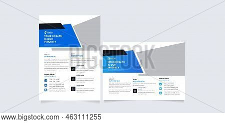 Clean And Modern Health Care Cover Template  Flyer Design And Medical Brochure Cover Design Layout