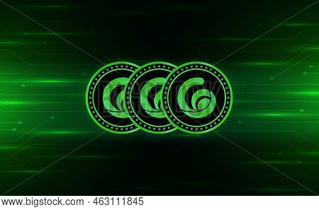 Radio Caca-raca Crypto Currency Images. 3d Illustration. Digital Coins.