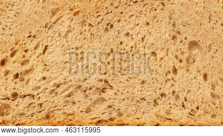 Organic Wholegrain Bread As A  Background Closeup. Pattern. Fresh Bread Texture