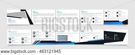 Landscape Medical Fivefold Business Brochure Template Design With Clean, Minimal And Modern Shapes