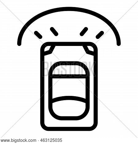 Top View Car Cinema Icon Outline Vector. Auto Drive. Screen Movie