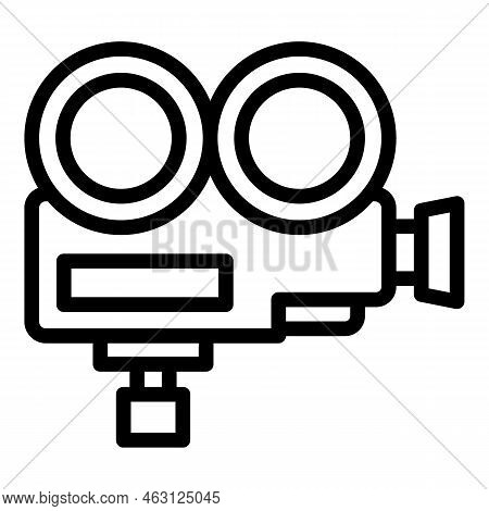 Cinema Camera Icon Outline Vector. Car Screen. Air Show