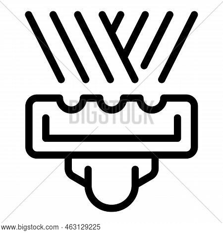 Floor Spatula Icon Outline Vector. Wood Tile. Home Interior