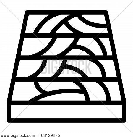 Worker Floor Icon Outline Vector. Wood Tile. Home Texture