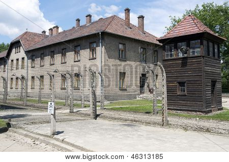 OSVĚTIMI - 26. května: Budovy bývalého koncentračního tábora v Osvětimi, Polsko termín 26. května, 