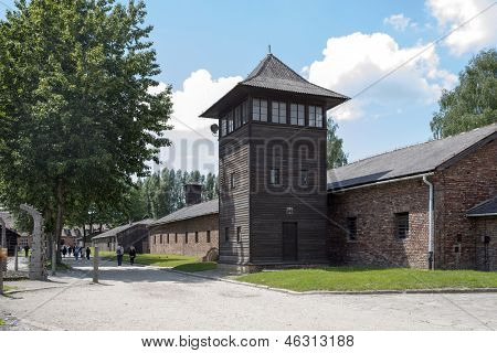 OSVĚTIMI - 26. května: Budovy bývalého koncentračního tábora v Osvětimi, Polsko termín 26. května, 