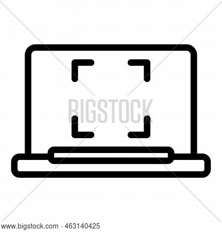 Zoom Screen Icon Outline Vector. Image Screenshot. Snapshot Camera