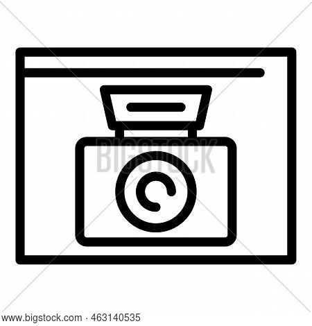 Cell Screenshot Icon Outline Vector. Camera Screen. Image Phone