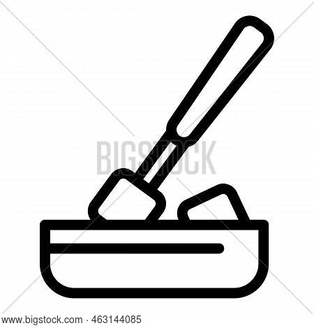 Cheddar Fondue Icon Outline Vector. Cheese Dip. Fondu Melt