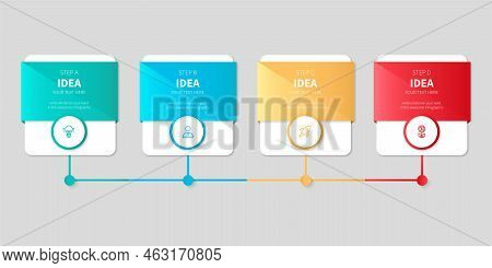 Clean Infographic Steps Banner Vector Design Illustration