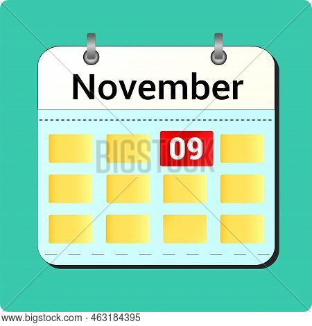 Calendar Vector Drawing, Date November 1 On The Page
