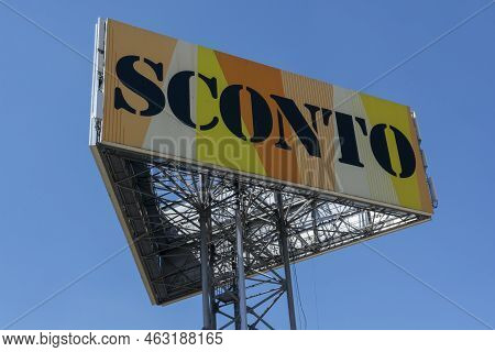Bratislava, Slovakia - August, 4, 2022 : Sconto Furniture Store. Sconto Is A German Retail Company I