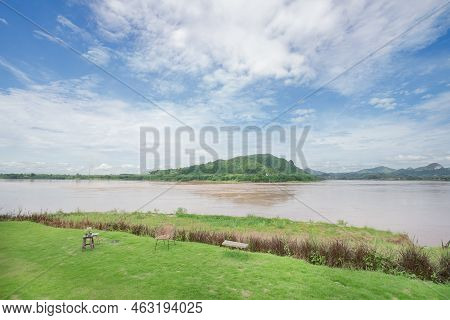 The Scenery Of The Mekong River At Kaeng Khut Khu, Chiang Khan,