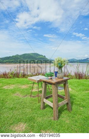 The Scenery Of The Mekong River At Kaeng Khut Khu, Chiang Khan, Loei Province.