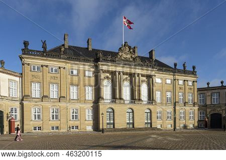 Copenhagen, Denmark. October 2022. Outdoor View Of The Christian Viii's Palace (levetzau's Palace) I