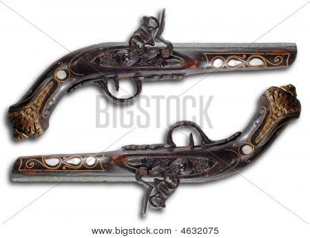 Oude Flintlock pistolen