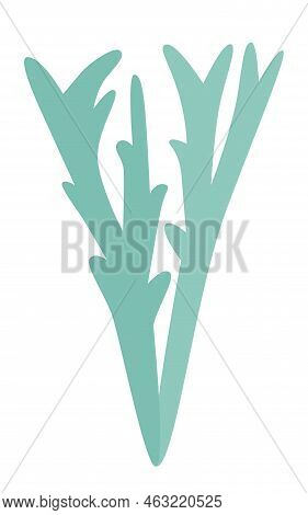 Lichen Deer Moss On A White Background Logo Icon