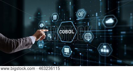 Cobol. Common Business Oriented Language. Computer Programming Language Designed For Business Use
