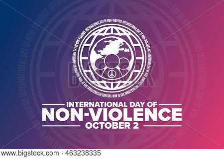 International Day Of Non-violence. October 2. Holiday Concept. Template For Background, Banner, Card