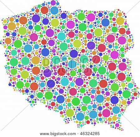 Barevná Mapa Polska - Evropa-