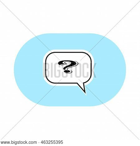 Question Mark Message. Speak Icon. Information Sign Business Concept. Vector Illustration. Stock Ima