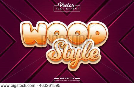 Wood Style 3d Editable Text Effect Design